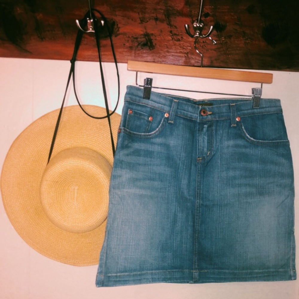 David Kahn Jean Skirt